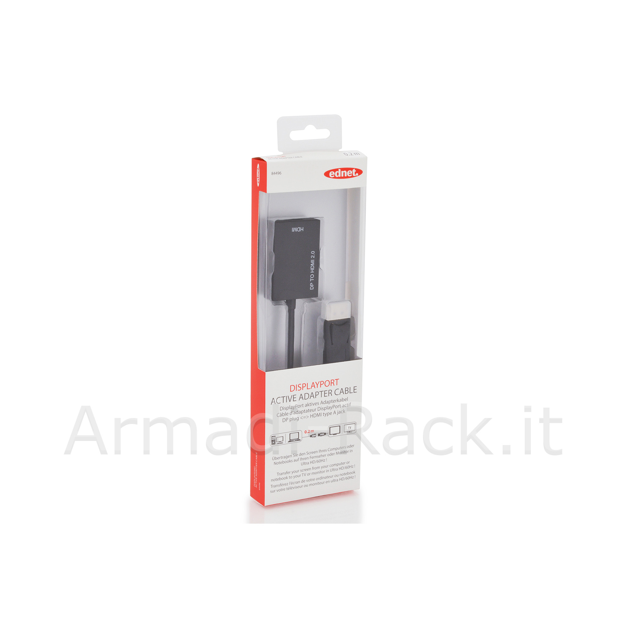 Adattatore Ednet Displayport Hdmi Attivo Armadi Rack