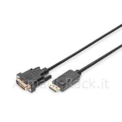 Cavo displayport - dvi 24+1 maschio/maschio mt 2