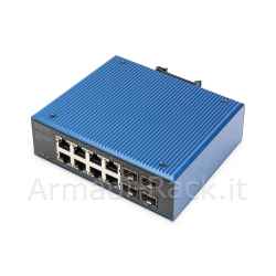 Switch gigabit ethernet industriale a 8+4 porte sfp