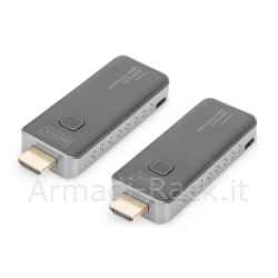 Set dispositivi wireless hdmi per presentazioni 1-1 con trasmettitore + ricevitore 50 mt full hd digitus