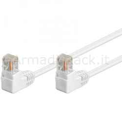 Cavo rete utp cat.5e connettori rj45 a 90 gradi mt 1