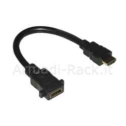 Cavo hdmi maschio/femmina da pannello cm 15