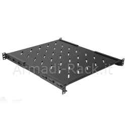 Ripiano per armadio rack 19" allungabile 550 mm con 4 agganci nero